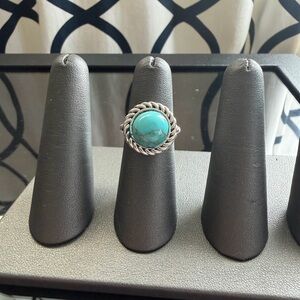 Sterling Silver Blue Mohave Turquoise Ring Size 6